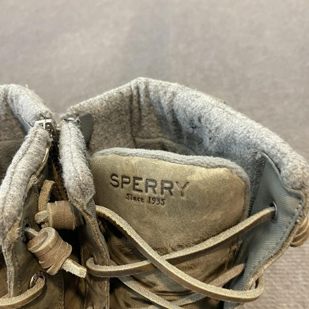 Sperry Boots Womens Size 8‎ Brown Water Resistant Wool Lined Winter STS82667